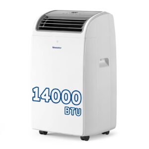 Newentor mobile Klimaanlage 14000 BTU, Klimaanlage mobil mit Abluftschlauch für Räume bis 50㎡, kühlen/entfeuchten/ventilieren mit Fernbedienung